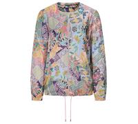 Kurzjacke GOLDNER "Kurzgröße Satinjacke mit Patch-Design", Damen, Gr. 23, rosa (salbei, rosé, gemustert), Obermaterial: 100% Viskose CV., gerade, Jacken Kurzjacke, seitliche Eingriffstaschen (53908451