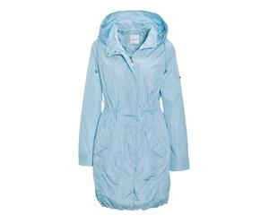 Kurzjacke GOLDNER "Kurzgröße Trendiger leichter Regen Parka aus funktionalem Material", Damen, Gr. 25, blau (eisblau), Obermaterial: 100% Polyamid PA., normal, Sonstiges, Jacken Kurzjacke, Ohne (26771