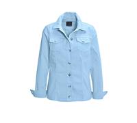 Kurzjacke GOLDNER "Kurzgröße Zeitlose Jeansjacke mit tollen Details", Damen, Gr. 23, blau (bleu), Obermaterial: 98% Baumwolle CO. 2% Elasthan EL., Manschette, Jacken Kurzjacke, Ohne (49059713-23) bleu