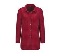 Kurzjacke GOLDNER "Lässige Longjacke mit Pepitamuster", Damen, Gr. 38, rot (dunkelrot), Obermaterial: 100% Polyester PES., gerade, Jacken Kurzjacke, Pepitamuster (10289266-38) dunkelrot