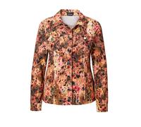 Kurzjacke GOLDNER "Printjacke mit Paisley-Muster", Damen, Gr. 52, braun (camel, gemustert), Obermaterial: 86% Baumwolle CO. 12% Polyester PES. 2% Elasthan EL., Manschette, Jacken Kurzjacke, Jeansjacke