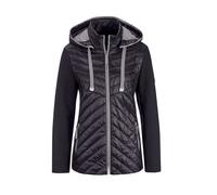 Kurzjacke GOLDNER "Steppjacke mit abnehmbarer Kapuze", Damen, Gr. 42, schwarz, Obermaterial: 60% Polyester PES. 40% Polyamid PA., Sonstiges, Jacken Kurzjacke, Kontrastfarbige Blenden und Details (7823