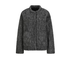 Kurzjacke GOLDNER "Warme Wolljacke in melierter Optik", Damen, Gr. 42, grau, Obermaterial: 60% Wolle mw. 40% Polyester PES., Modisch, Jacken Kurzjacke, Mit großen, aufgesetzten Taschen (38687836-42) g