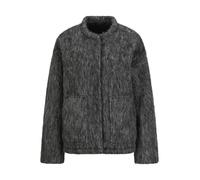 Kurzjacke GOLDNER "Warme Wolljacke in melierter Optik", Damen, Gr. 50, grau, Obermaterial: 60% Wolle mw. 40% Polyester PES., Modisch, Jacken Kurzjacke, Mit großen, aufgesetzten Taschen (38687836-50) g