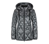Kurzjacke GOLDNER "Winterjacke mit Metallic-Glanz", Damen, Gr. 52, grün (graugrün), Obermaterial: 60% Polyester PES. 40% Polyamid PA., gerade, Jacken Kurzjacke, Besonderer Diamant-Stepp (38336316-52)