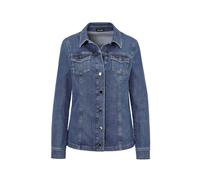 Kurzjacke GOLDNER "Zeitlose Jeansjacke mit tollen Details", Damen, Gr. 42, blau, Obermaterial: 98% Baumwolle CO. 2% Elasthan EL., Manschette, Jacken Kurzjacke, Ohne (10120404-42) blau