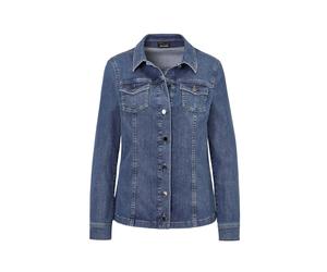 Kurzjacke GOLDNER "Zeitlose Jeansjacke mit tollen Details", Damen, Gr. 42, blau, Obermaterial: 98% Baumwolle CO. 2% Elasthan EL., eng Manschette, Jacken Kurzjacke, Ohne (10120404-42) blau