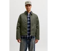 Kurzjacke JACK & JONES "JJECOLTON WORKER JACKET NOOS", Herren, Gr. M, grün (rosin), Web, Obermaterial: 65% Polyester, 35% Baumwolle, unifarben, regular fit normal, ohne Ausschnitt, gerader Abschluss,