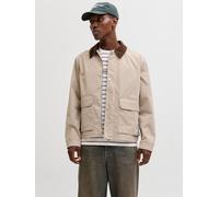 Kurzjacke JACK & JONES "JORCATSKILLS BARN JACKET SN", Herren, Gr. M, crockery, Web, Obermaterial: 100% Polyester, unifarben, normal, Jacken Kurzjacke (64896618-M) crockery