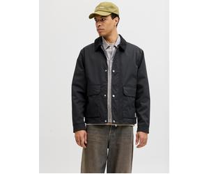 Kurzjacke JACK & JONES "JORCATSKILLS BARN JACKET SN", Herren, Gr. S, schwarz, Web, Obermaterial: 100% Polyester, unifarben, normal, Jacken Kurzjacke (68427441-S) schwarz