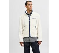 Kurzjacke JACK & JONES "JORNORREBRO TEDDY JACKET SN", Herren, Gr. XXL, blau (ocean cavern), Web, Obermaterial: 100% Polyester, unifarben, modisch, regular fit, Langarm, Jacken (90083934-XXL) ocean cav