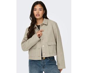 Kurzjacke JDY "JDYCALLIE LIFE SHORT JACKET OTW HAB NOOS", Damen, Gr. L, incense detail:melangé, Web, Obermaterial: 100% Polyester, meliert, kurz, Jacken Kurzjacke, Kunstfaser (70142369-L) incense deta