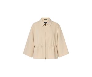 Kurzjacke JOOP "Jelika", Damen, Gr. 40, beige, Web, Obermaterial: 74% Polyester, 19% Viskose, 7% Elasthan, clean, unifarben, regular fit taillenbedeckt, Rundhals, eingesetzt gerader Abschluss, Jacken