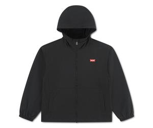 Kurzjacke LEVI'S KIDS "LVN LIGHT WEIGHT WINDBREAKER", Mädchen, Gr. 14 (164), jet schwarz, Web, Obermaterial: 100% Polyamid, unifarben, lässig geschnitten hüftbedeckend, Rundhals, elastischer Bund, Jac