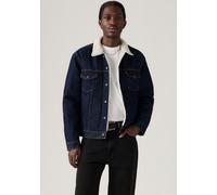 Kurzjacke LEVI'S "SHERPA", Herren, Gr. S, give it a rinse sher, Denim/Jeans, Obermaterial: 100% Baumwolle, 1-Knopf-Manschette mit Druckknopf, Jacken Kurzjacke, mit Sherpa Fütterung (62558758-S) give i