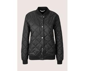 Kurzjacke MADELEINE "Blouson Steppjacke mit Rundhals", Damen, Gr. 36, schwarz, Obermaterial: 100% Polyester PES., Modern, gerade, Jacken Kurzjacke, Diamantförmige Steppung (87490307-36) schwarz