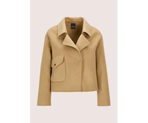 Kurzjacke MADELEINE "Doubleface-Jacke aus Wolle Elegante Jacke mit modernem Schnitt", Damen, Gr. 36, beige (caramel), Obermaterial: 70% Wolle WO. 30% Polyester PES., Modern, Jacken Kurzjacke, Doublefa