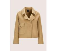 Kurzjacke MADELEINE "Doubleface-Jacke aus Wolle Elegante Jacke mit modernem Schnitt", Damen, Gr. 44, beige (caramel), Obermaterial: 70% Wolle WO. 30% Polyester PES., Jacken Kurzjacke (21440708-44) car