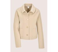 Kurzjacke MADELEINE "Doubleface-Jacke Kurzjacke mit goldenen Knöpfen", Damen, Gr. 42, beige, Obermaterial: 100% Wolle WO., Modern, gerade, Jacken Kurzjacke, Doubleface (38455246-42) beige