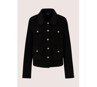 Kurzjacke MADELEINE "Jacke Doubleface-Jacke im Utility-Stil", Damen, Gr. 38, schwarz, Modern, regular fit, V-Ausschnitt, Jacken Kurzjacke (21485650-38) schwarz