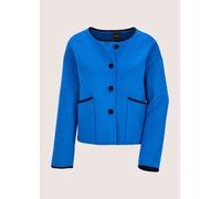 Kurzjacke MADELEINE "Jacke Jacke", Damen, Gr. 38, schwarz (royalblau, schwarz), Obermaterial: 72% Wolle mw. 15% Polyester PES. 10% Kaschmir WS. 3% sonstige Fasern AF., Jacken Kurzjacke (29583513-38) r