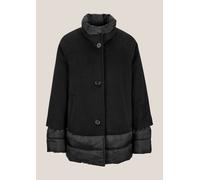 Kurzjacke MADELEINE "Jacke Jacke in Double-Layer-Optik", Damen, Gr. 36, schwarz, Obermaterial: 50% Polyester PES. 50% Wolle WO., Modern, normal, Jacken Kurzjacke (43739534-36) schwarz