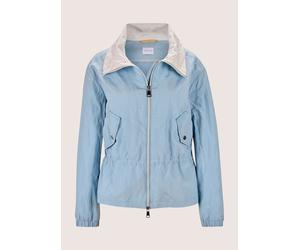 Kurzjacke MADELEINE "Jacke Leichte Outdoor-Jacke mit Reißverschluss", Damen, Gr. 42, blau (bleu), Obermaterial: 51% Baumwolle CO. 45% Polyester PES. 4% metallisierte Fasern MTF., Modern, normal, Jacke