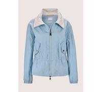 Kurzjacke MADELEINE "Jacke Leichte Outdoor-Jacke mit Reißverschluss", Damen, Gr. 44, blau (bleu), Obermaterial: 51% Baumwolle CO. 45% Polyester PES. 4% metallisierte Fasern MTF., Modern, normal, Jacke