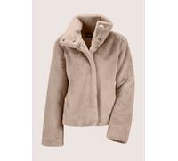 Kurzjacke MADELEINE "Jacke Webpelz-Kurzjacke mit Stehkragen", Damen, Gr. 36, beige, Obermaterial: 100% Polyester PES., Modern, normal, Jacken Kurzjacke, Stehkragen (12851213-36) beige