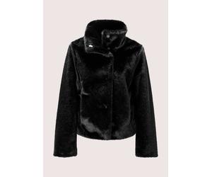 Kurzjacke MADELEINE "Jacke Webpelz-Kurzjacke mit Stehkragen", Damen, Gr. 36, schwarz, Obermaterial: 100% Polyester PES., Modern, normal, Jacken Kurzjacke, Stehkragen (71282658-36) schwarz