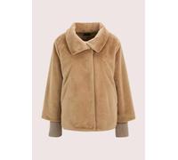 Kurzjacke MADELEINE "Kurzmantel Elegante Damenjacke in Felloptik", Damen, Gr. 40, beige (caramel), Obermaterial: 100% Polyester PES., Jacken Kurzjacke (75779439-40) caramel