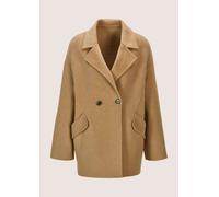 Kurzjacke MADELEINE "Mantel Eleganter Wollmantel mit Kaschmir", Damen, Gr. 48, beige (caramel), Obermaterial: 72% Wolle mw. 15% Polyester PES. 10% Kaschmir WS. 3% sonstige Fasern AF., Modern, Jacken K