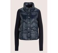 Kurzjacke MADELEINE "Steppjacke Sportive Übergangsjacke mit Strickärmeln", Damen, Gr. 42, blau (marine), Obermaterial: 100% Polyamid PA., Jacken Kurzjacke (78969135-42) marine