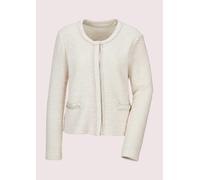 Kurzjacke MADELEINE "Sweatjacke Kurze Sweat-Jacke mit Pailletten", Damen, Gr. 46, beige, Obermaterial: 90% Baumwolle CO. 4% Polyacryl PAN. 2% sonstige Fasern AF. 2% Polyamid PA. 2% Polyester PES., Mod