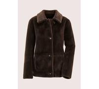Kurzjacke MADELEINE "Wendejacke Elegante Jacke mit doppeltem Look", Damen, Gr. 44, braun, Obermaterial: 100% Polyester PES., Modern, Jacken Kurzjacke, Wendejacke in Felloptik (67901221-44) braun