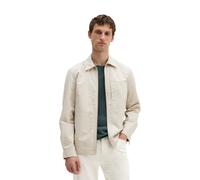 Kurzjacke MARC O'POLO "aus Bio-Baumwolle und Leinen", Herren, Gr. 3XL, beige (grau kit), Obermaterial: 80% Baumwolle, 20% Leinen, unifarben, regular fit, Manschette, Jacken Kurzjacke (56518621-XXXL) g