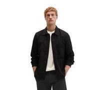 Kurzjacke MARC O'POLO "aus Bio-Baumwolle und Leinen", Herren, Gr. M, schwarz, Obermaterial: 88% Baumwolle, 12% Leinen, unifarben, regular fit, Manschette, Jacken Kurzjacke (43853601-M) schwarz