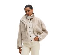 Kurzjacke MARC O'POLO "aus Boiled Wool Melange", Damen, Gr. 42, beige (light stone melange), Obermaterial: 60% Viskose, 40% Schurwolle. Futter: 100% Baumwolle, unifarben, regular fit, normaler Saum, J