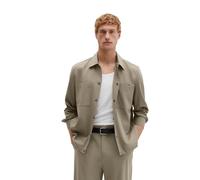 Kurzjacke MARC O'POLO "aus dehnbarem Tech Wool Blend", Herren, Gr. L, frozen taupe, Obermaterial: 53% Polyester, 44% Wolle (Schafwolle), 3% Elasthan, unifarben, regular fit, Manschette, Jacken Kurzjac