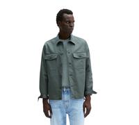 Kurzjacke MARC O'POLO "aus glatter Bio-Baumwoll-Qualität", Herren, Gr. XL, skipping stone, Obermaterial: 99% Baumwolle, 1% Elasthan, unifarben, regular fit, Doppelmanschette, Jacken Kurzjacke (5873486