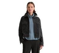 Kurzjacke MARC O'POLO "aus Organic-Cotton-Viskose-Stretch", Damen, Gr. 32, cloudburst, Obermaterial: 78% Baumwolle, 20% Viskose, 2% Elasthan, unifarben, regular fit, Manschette, Jacken Kurzjacke (5486