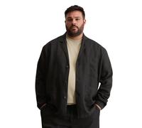 Kurzjacke MARC O'POLO "aus reinem Leinen", Herren, Gr. 3XL, schwarz (m990), Obermaterial: 100% Leinen; Futter: 100% Nicht verfügbar, unifarben, oversize, normaler Saum, Jacken Kurzjacke (32918547-XXXL