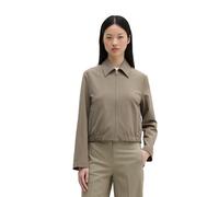 Kurzjacke MARC O'POLO "aus Schurwolle-Mix", Damen, Gr. 36, frozen taupe, Obermaterial: 53% Polyester, 44% Wolle (Schafwolle), 3% Elasthan, unifarben, regular fit, Jacken Kurzjacke (19100102-36) frozen