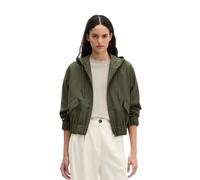 Kurzjacke MARC O'POLO "aus Schurwolle-Stretch-Mix", Damen, Gr. 34, grün (wild olive), Obermaterial: 53% Polyester, 43% Wolle (Schafwolle), 4% Elasthan. Futter: 95% Polyester, 5% Elasthan, unifarben, r