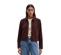 Kurzjacke MARC O'POLO "aus softem Ziegenleder", Damen, Gr. 40, schwarz cherry, Obermaterial: 100% Leder. Futter: 100% Baumwolle, unifarben, slim fit, Jacken Kurzjacke (22960532-40) schwarz cherry