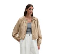Kurzjacke MARC O'POLO "aus TENCEL™ Lyocell", Damen, Gr. 40, sandpaper, Obermaterial: 92% Lyocell, 8% Leinen. Futter: 100% Viskose, unifarben, loose fit, Rundhals, elastischer Bund, Jacken Kurzjacke (5