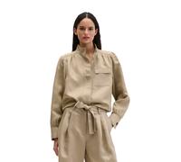 Kurzjacke MARC O'POLO, Damen, Gr. 40, sandpaper, Web, Obermaterial: 60% Lyocell, 40% Leinen, loose fit hüftlang, Manschette, Jacken Kurzjacke, Stehkragen-Jacke loose aus TENCEL™ Lyocell-Leinen-Mix (29