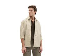 Kurzjacke MARC O'POLO "aus TENCEL™ Lyocell -Leinen-Mix", Herren, Gr. L, light oat, Obermaterial: 52% Lyocell, 26% Leinen, 22% Baumwolle, unifarben, regular fit, Doppelmanschette, Jacken Kurzjacke (958