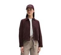 Kurzjacke MARC O'POLO "aus weicher Bio-Baumwolle", Damen, Gr. 38, braun (schwarz cherry), Obermaterial: 100% Baumwolle, unifarben, regular fit, Manschette, Jacken Kurzjacke (40438525-38) schwarz cherr