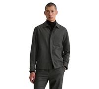 Kurzjacke MARC O'POLO "aus weicher Tech Wool", Herren, Gr. XL, dunkelgrau, Obermaterial: 39% Schurwolle, 33% Polyester, 14% Viskose, 13% Polyamid, 1% Elasthan, gestreift, regular fit, Manschette, Jack